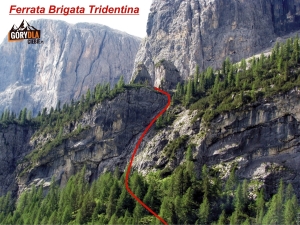Dolny odcinek ferraty Brigata Tridentina