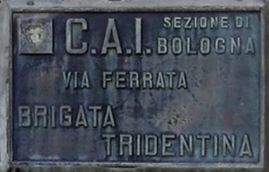 Ferrata Brigata Tridentina – tablica
