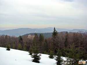 Panorama Mogielicy z polany Adamówka