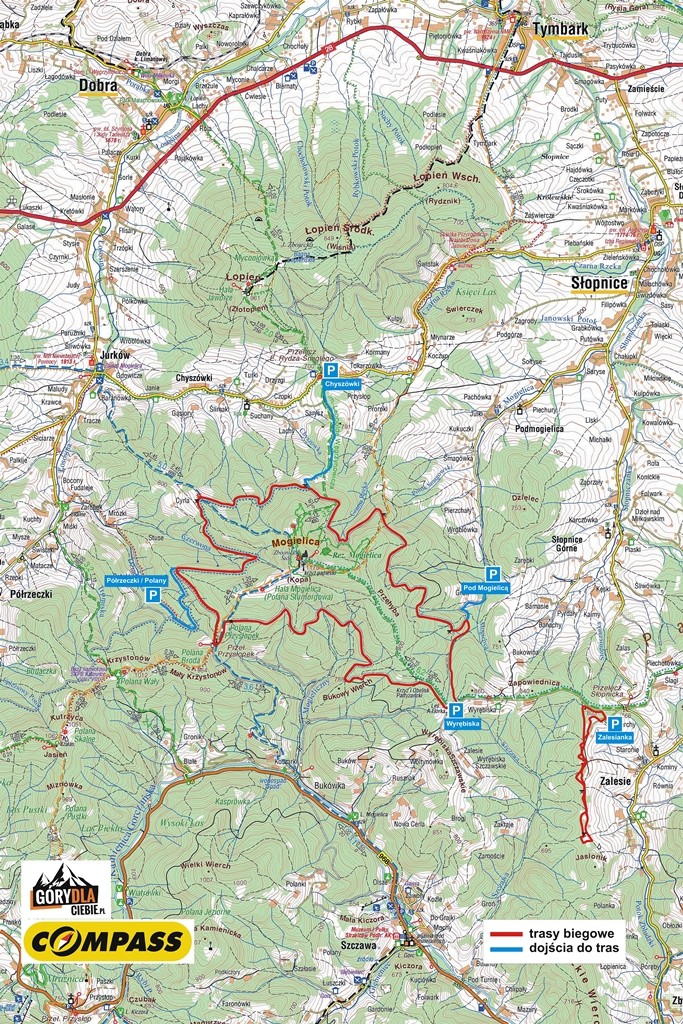 Narciarskie trasy biegowe pod Mogielicą