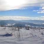 Mogielica, Jasień, Gorce i na horyzoncie Tatry - widziane z Ćwilina 1072 m