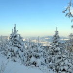 Lubogoszcz i Pasmo Lubomira widziane z podejścia na Ćwilin