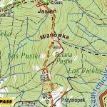 Beskid Wyspowy - mapa - PolanaPustki pod Jasieniem