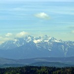 Tatry Wysokie widziane z Wysokiej 1050 m