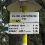 Przełęcz pod Wysokymi Skalkami 970 m