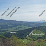 Panorama z Wysokiej 1050 m w kierunku wschodnim