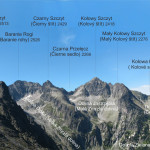 Panorama z Rakuskiej Czuby na otoczenie Doliny Zielonej Kieżmarskiej i Tatry Bielskie