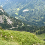 Widok na włoską stronę Przełęczy Plöcken Pass