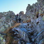 Wejście na Zadni Granat od strony Pośredniego Granatu