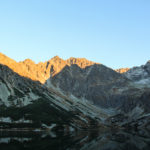 Szczyty Granatów oświetlone zachodzącym słońcem