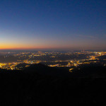 Zachód słońca - widok z Przełęczy między Kopami na Babią Górę, Zakopane i okolice