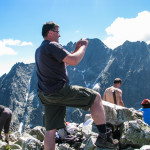 Na szczycie Małej Wysokiej (2429 m), w tle Gerlach (2655 m)