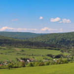 Panorama z drogi nad Myscową