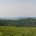 Panorama spod słupa pomiędzy szczytami Wielkiej Rawki