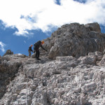 Na trasie ferraty Marino Bianchi na Cristallo di Mezzo (2932 m)