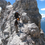 Na trasie ferraty Marino Bianchi na Cristallo di Mezzo (2932 m)