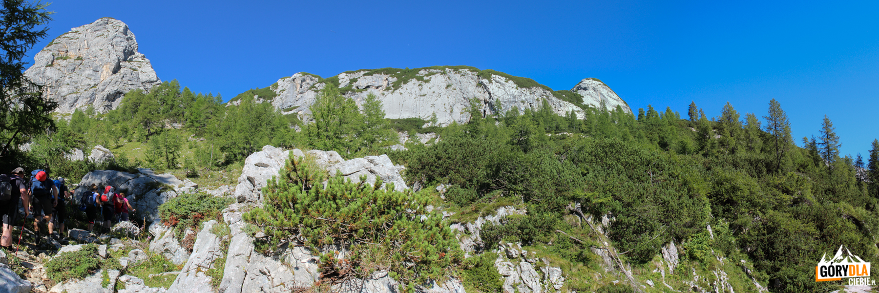 Panorama ze szlaku trasy turystycznej na Triglav