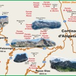 Mapa okolic Cortiny d'Ampezzo