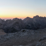 Zachód słońca w Alpach Julijskich