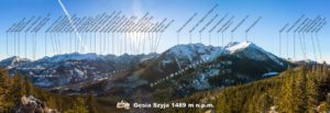 Panorama Tatr z Gęsiej Szyi (1489 m)