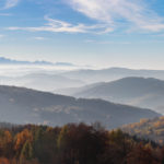 Panorama Tatr z Bacówki nad Wierchomlą (887 m)