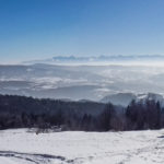 Panorama Tatr z Polany Surówki - przu niebieskim szlaku na Luboń Wielki (1022 m)