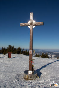 „Krzyż pojednania” na szczycie Wielkiej Raczy (1236 m)