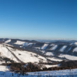 Panorama w kierunku Tatr spod szczytu Jaworzyny (1173 m)