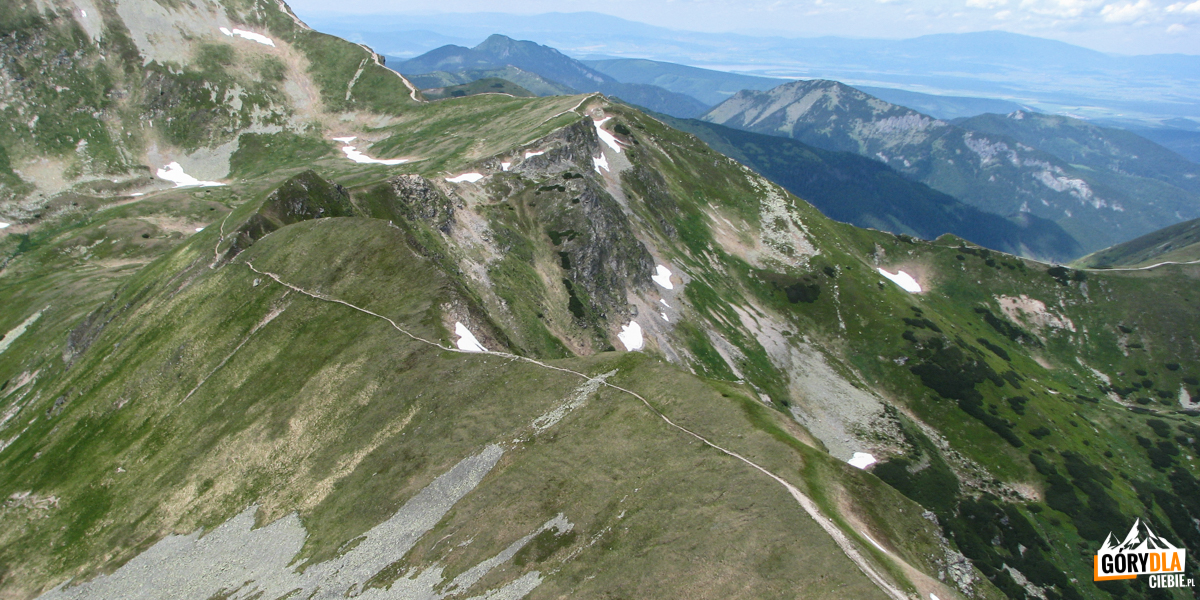 Droga na Błyszcz (2158 m) i Bystrą (2248 m) od Siwej Przełęczy