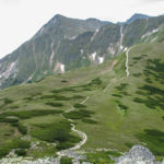 Widok z Zadniego Ornaku (1867 m) na Błyszcz (2158 m) i Bystrą (2248 m)