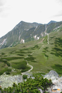 Widok z Zadniego Ornaku (1867 m) na Błyszcz (2158 m) i Bystrą (2248 m)
