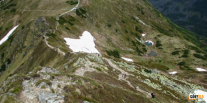 Siwa Przełęcz (1812 m) i Siwe Turnie i Siwe Stawki
