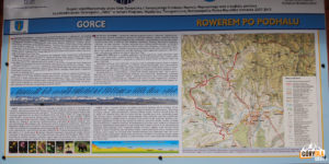 Tablica informacyjna trasy "Rowerem po Podhalu"