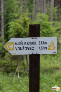 Szlak rowerowy przy przejściu granicy pod Czyżów Wierszek (droga do Stańcowej)