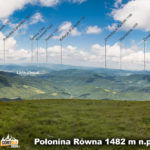 Połonina Równa (1482 m) - panorama z opisem szczytów