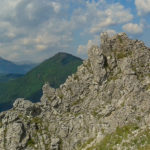 Widok z Sarniej Skały (1377 m) na Kominiarski Wierch (1829 m