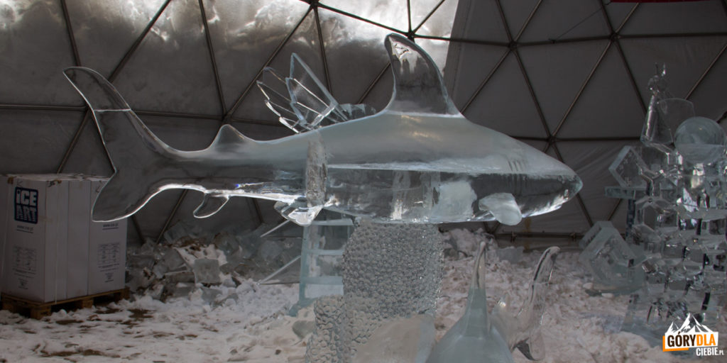 Wystawa lodowych rzeźb wykonanych w ramach imprezy TATRY ICE MASTER