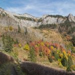 Widoki na na Skalne Wrota, Kozi Grzbiet, i Dolinę do Siedmiu Źródeł ze ścieżki zielonego szlaku do Białego Jeziora (słow. Veľké Biele pleso)