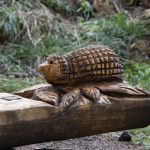 Pięknie wyrzeźbione ławki w Dolinie Zadnich Koperszadów powyżej Gałajdówki (lub Polana pod Muraniem)