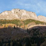 Ściany Murania widziane z Gałajdówki lub Polany pod Muraniem (słow. Poľana pod Muráňom)