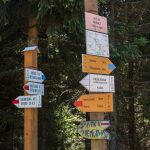 Skrzyżowanie szlaków pod Wielkim Rogaczem (1182 m)