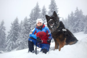 Nina Cupiał z psem QUANDO podczas szkolenia w Turbaczu