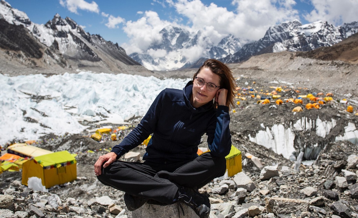 Magda Lassota w bazie pod Everestem - fot. z arch. Magda Lassota