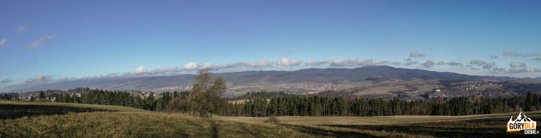 Widok z Cisówki na Gorce od Turbacza po Lubań